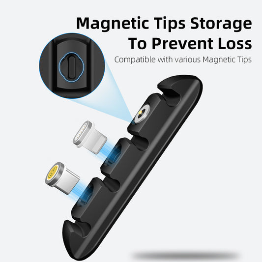 Magnetic Desktop Cable Holder – Multi-Cable Organizer