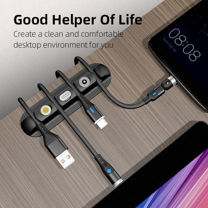 Magnetic Desktop Cable Holder – Multi-Cable Organizer