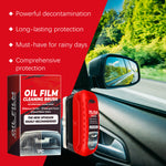 Car Glass Oil Film Cleaner with Integrated Liquid Brush – Anti-Fog + Rain Repellent