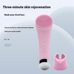 Silicone Facial Cleansing Brush – Electric Vibration Skin Exfoliator
