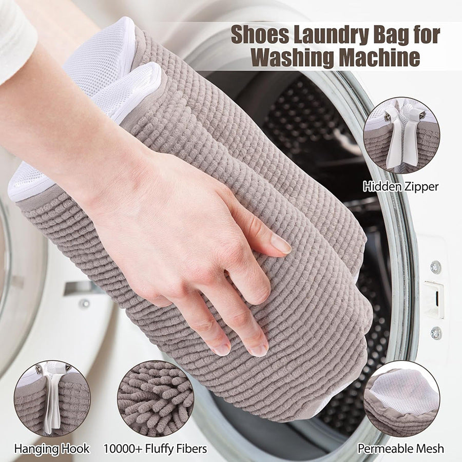 Microfiber Shoe Laundry Bag – Wash Shoes Safely, No Damage, No Noise