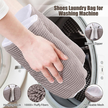 Microfiber Shoe Laundry Bag – Wash Shoes Safely, No Damage, No Noise