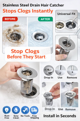 Stainless Steel Drain Hair Catcher – Stop Clogs Instantly