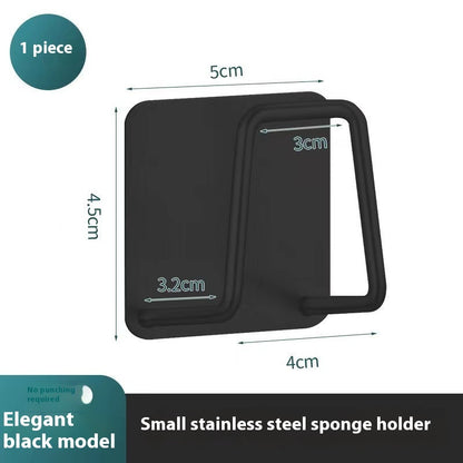 Stainless Steel Sponge Holder – Strong Adhesive Sink Organizer