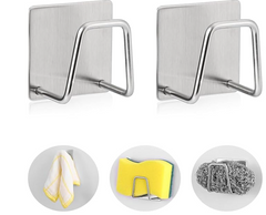 Stainless Steel Sponge Holder – Strong Adhesive Sink Organizer