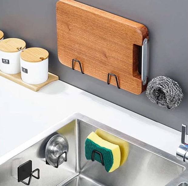 Stainless Steel Sponge Holder – Strong Adhesive Sink Organizer