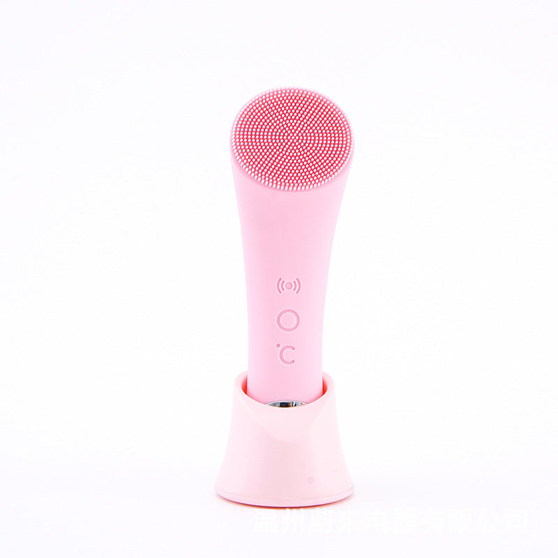 Silicone Facial Cleansing Brush – Electric Vibration Skin Exfoliator
