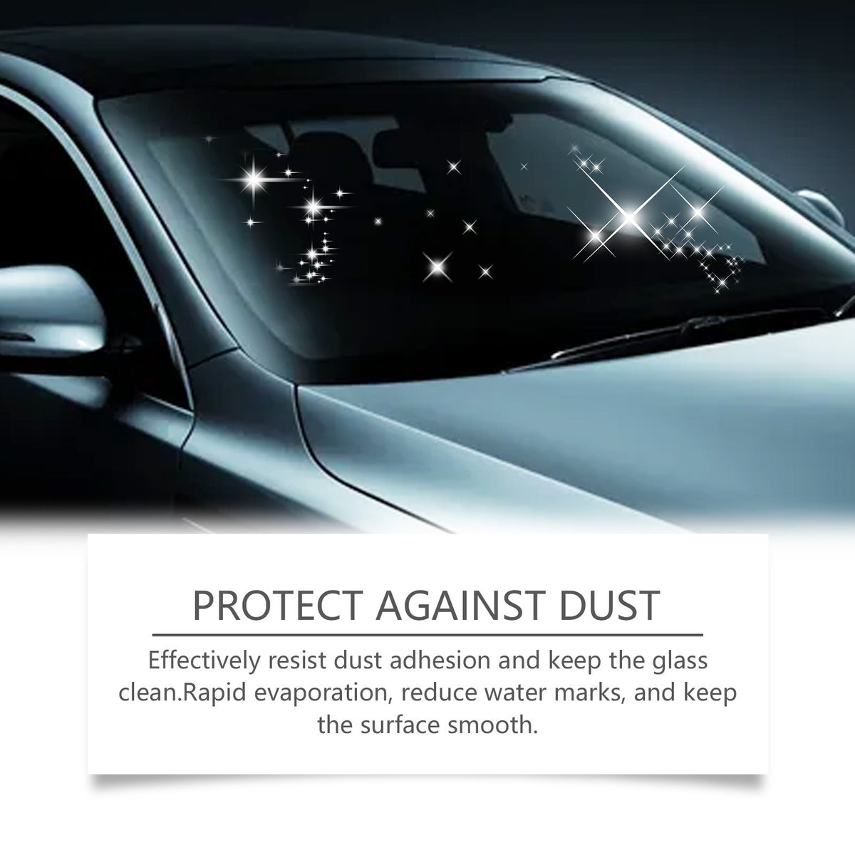 Car Glass Oil Film Cleaner with Integrated Liquid Brush – Anti-Fog + Rain Repellent