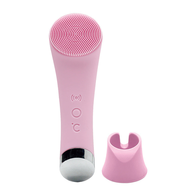 Silicone Facial Cleansing Brush – Electric Vibration Skin Exfoliator