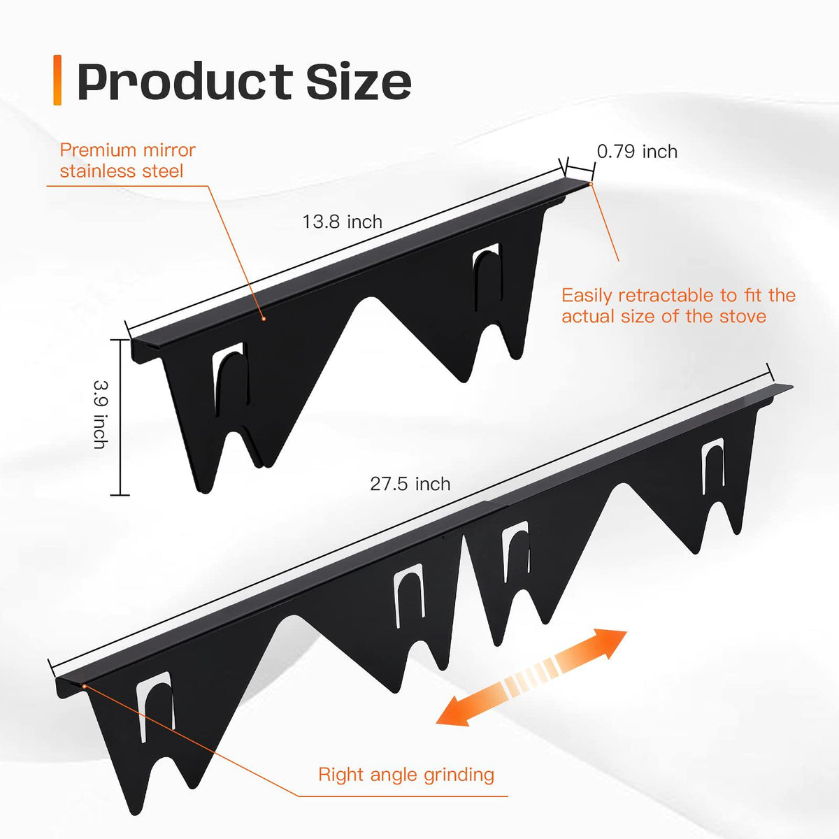 Stainless Steel Stove Gap Cover (Retractable & Easy Clean)