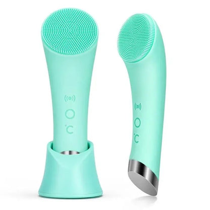 Silicone Facial Cleansing Brush – Electric Vibration Skin Exfoliator