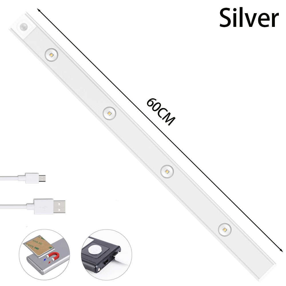 ⭐ Motion Sensor LED Night Light – USB Rechargeable